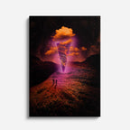 cuadro canvas experiencia sci fi erupción digital vertical