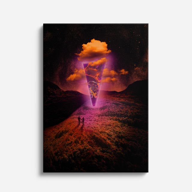 cuadro canvas experiencia sci fi erupción digital vertical