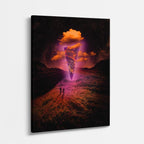 cuadro canvas experiencia sci fi erupción digital vertical