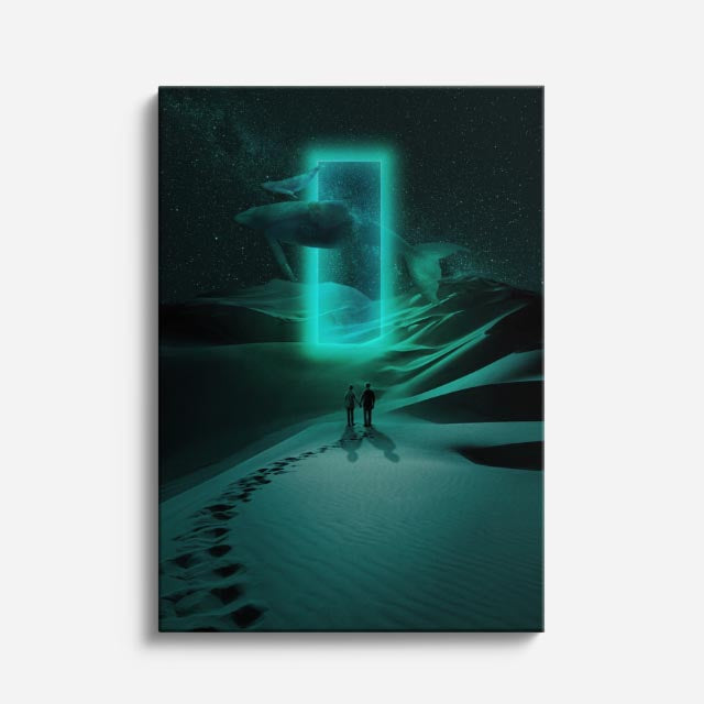 cuadro canvas experiencia sci fi pasaje infinito vertical