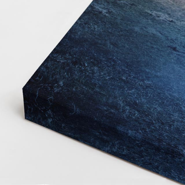 cuadro canvas experiencia sci fi abducción azul vertical