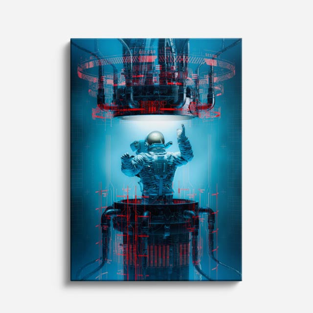 cuadro canvas experiencia sci fi sistema sintético vertical