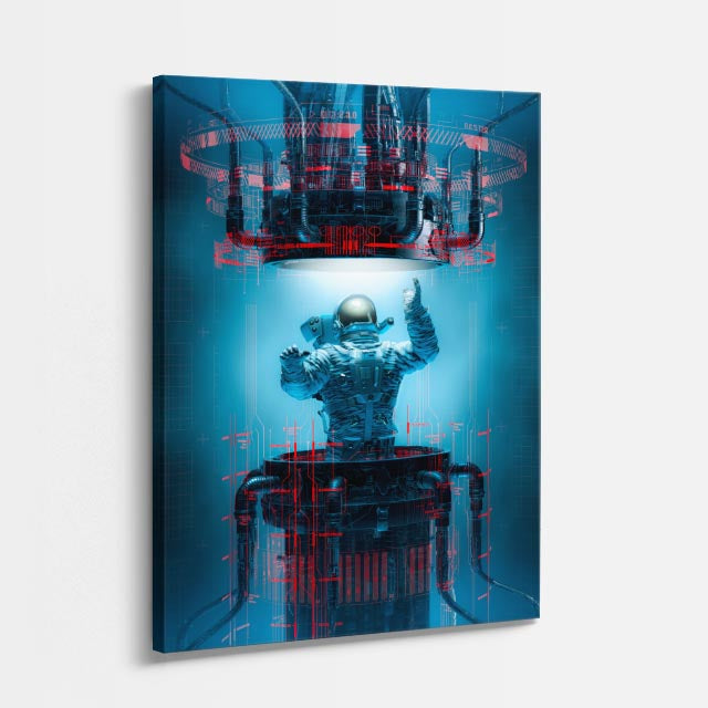 cuadro canvas experiencia sci fi sistema sintético vertical