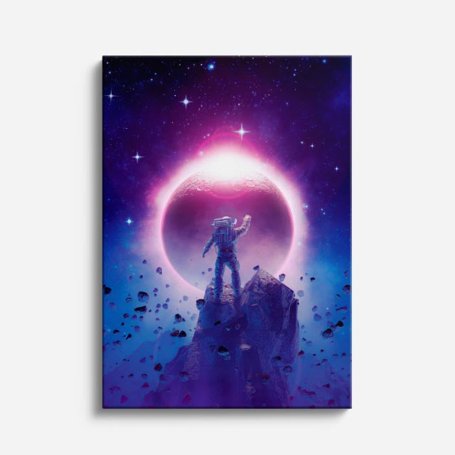 cuadro canvas experiencia sci fi horizonte lunar vertical