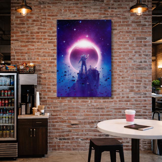 cuadro canvas experiencia sci fi horizonte lunar vertical
