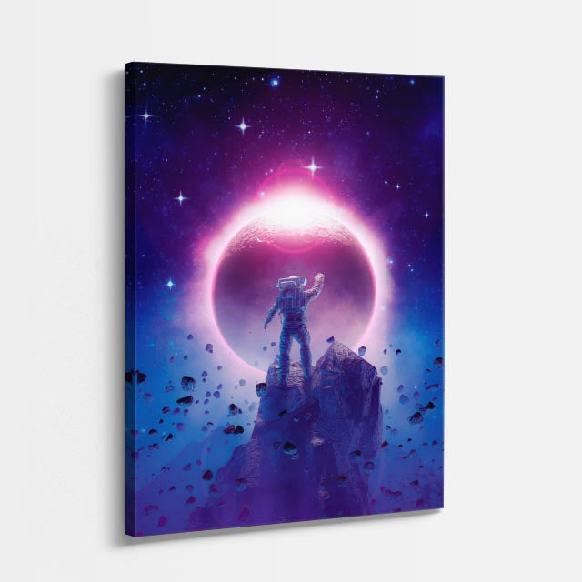 cuadro canvas experiencia sci fi horizonte lunar vertical