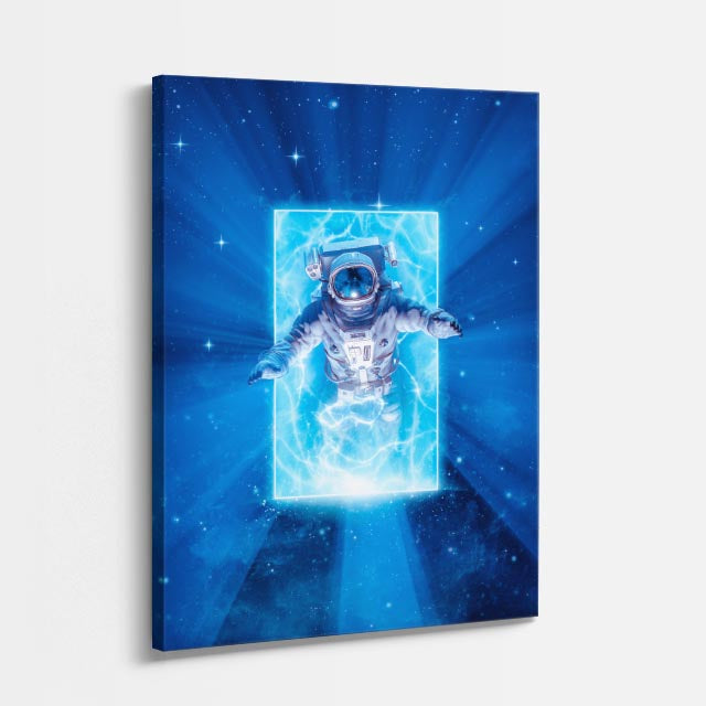 cuadro canvas experiencia sci fi cámara criogénica vertical