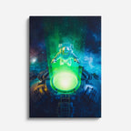 cuadro canvas experiencia sci fi reactor verde vertical