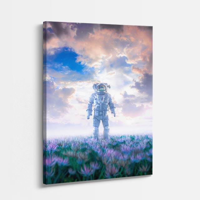 cuadro canvas experiencia sci fi pradera espacial vertical