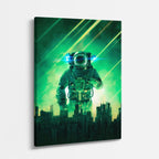 cuadro canvas experiencia sci fi ciudad futurista vertical