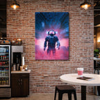 cuadro canvas experiencia sci fi explorador rojo vertical