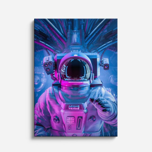 cuadro canvas experiencia sci fi cabina galáctica vertical