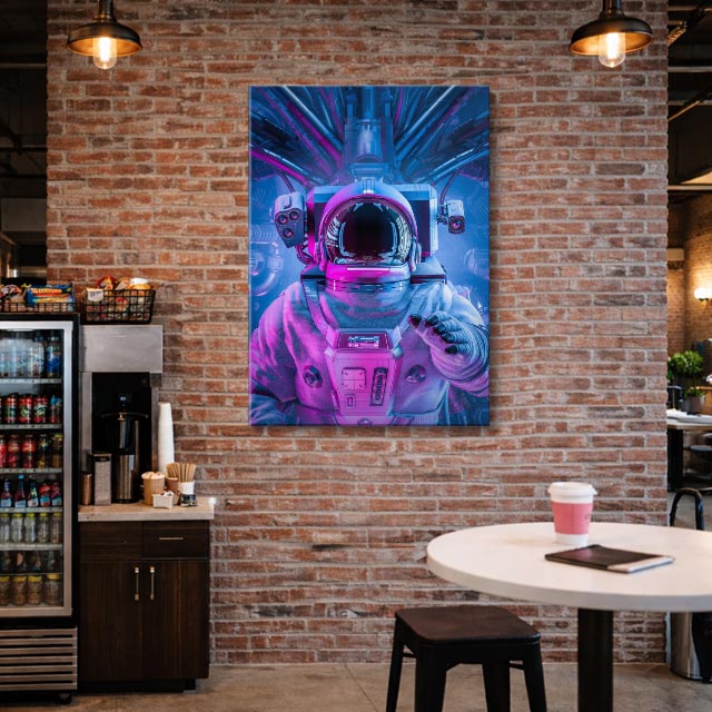 cuadro canvas experiencia sci fi cabina galáctica vertical