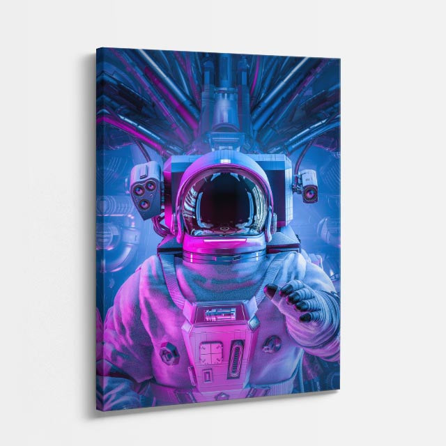 cuadro canvas experiencia sci fi cabina galáctica vertical