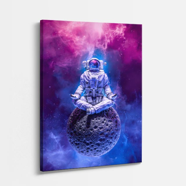 cuadro canvas experiencia sci fi meditación orbital vertical