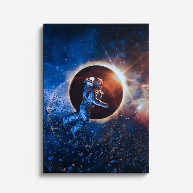 cuadro canvas experiencia sci fi eclipse humano vertical