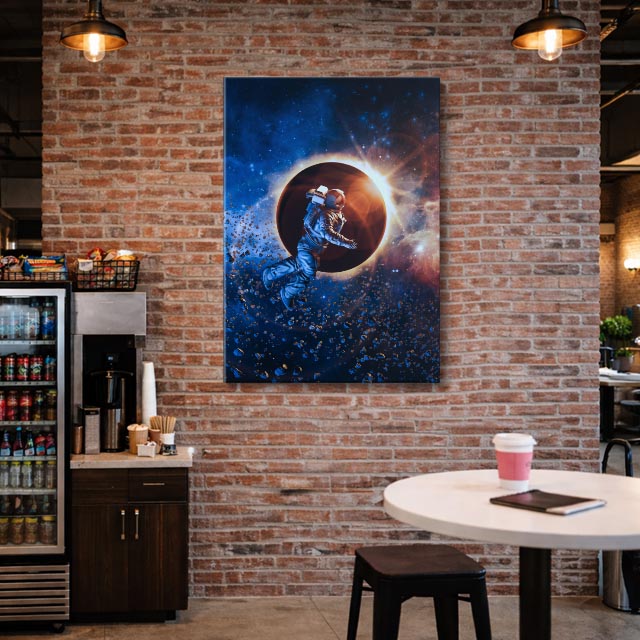 cuadro canvas experiencia sci fi eclipse humano vertical