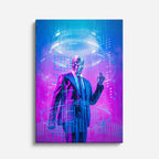 cuadro canvas experiencia sci fi holograma ejecutivo vertical