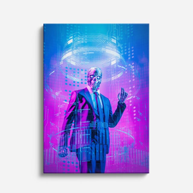 cuadro canvas experiencia sci fi holograma ejecutivo vertical