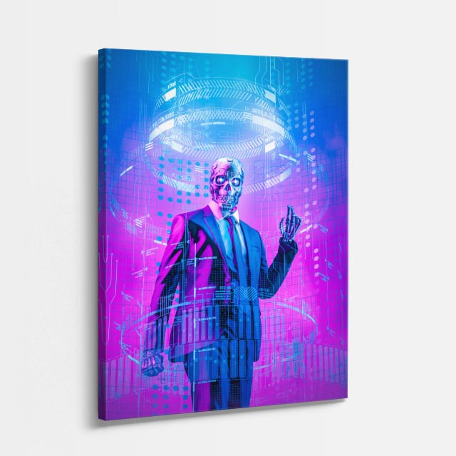 cuadro canvas experiencia sci fi holograma ejecutivo vertical