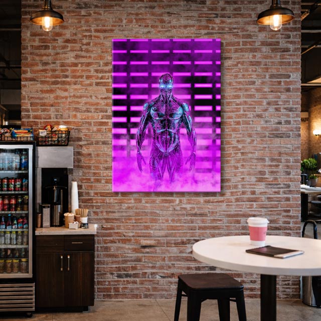 cuadro canvas experiencia sci fi cuerpo sintético vertical