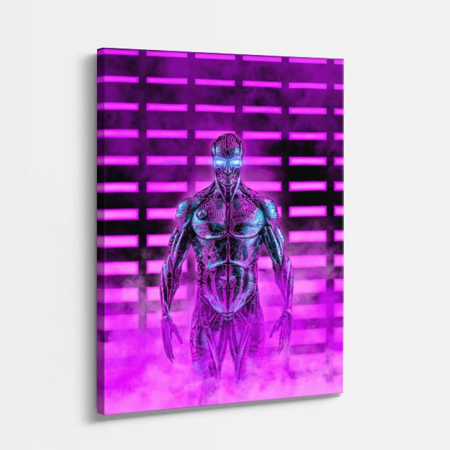 cuadro canvas experiencia sci fi cuerpo sintético vertical