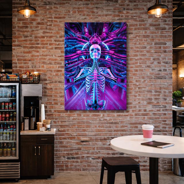 cuadro canvas experiencia sci fi trascendencia neural vertical