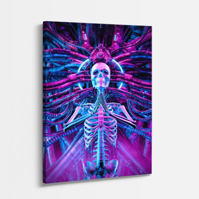 cuadro canvas experiencia sci fi trascendencia neural vertical