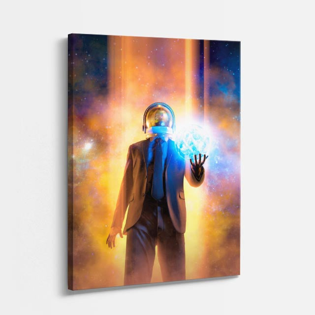 cuadro canvas experiencia sci fi despertar lumínico vertical