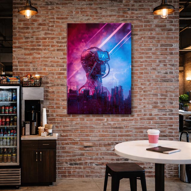 cuadro canvas experiencia sci fi conciencia artificial vertical