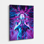 cuadro canvas experiencia sci fi meditación tecnológica vertical