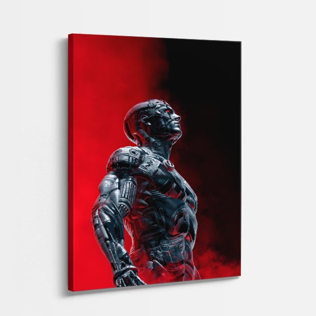 cuadro canvas experiencia sci fi fuerza cibernética vertical