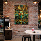 cuadro canvas experiencia sci fi arquitectura neural vertical