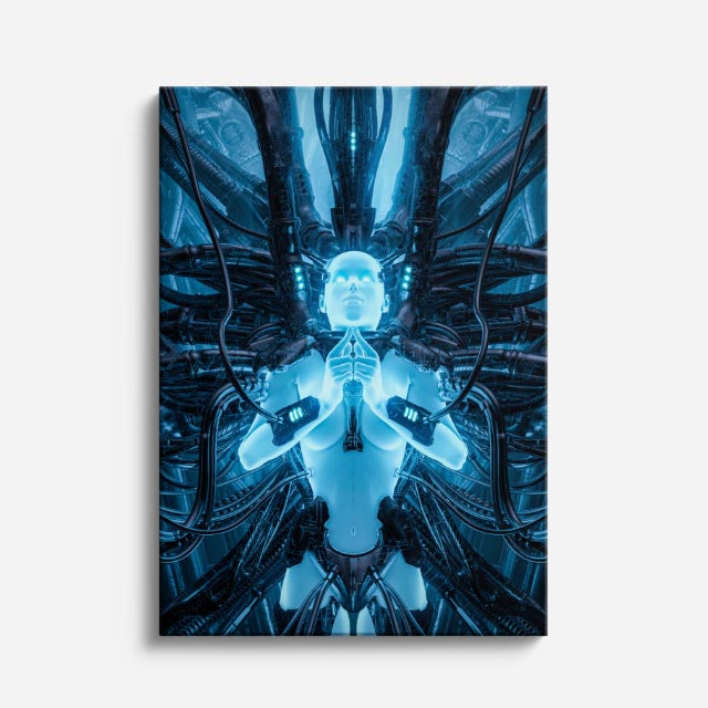 cuadro canvas experiencia sci fi entidad simétrica vertical