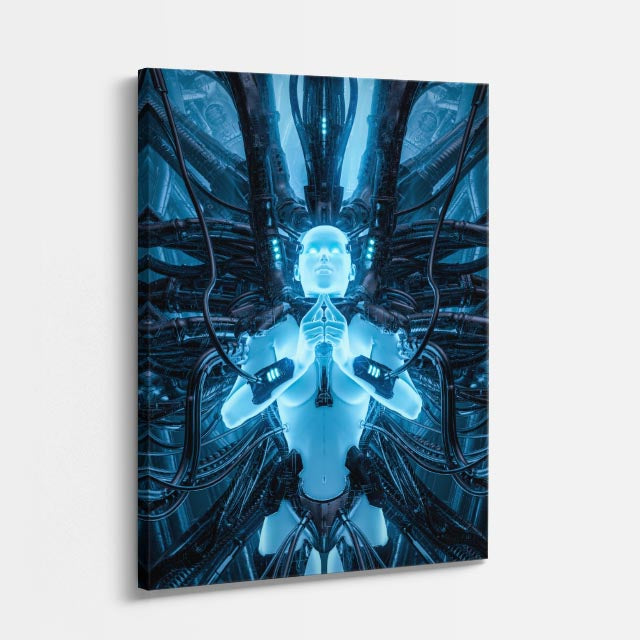 cuadro canvas experiencia sci fi entidad simétrica vertical
