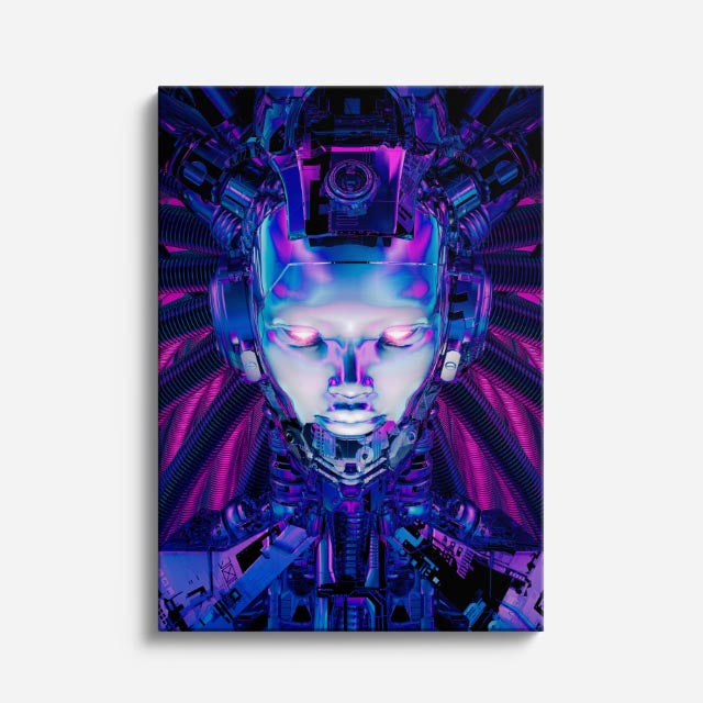 cuadro canvas experiencia sci fi visión hiperreal vertical