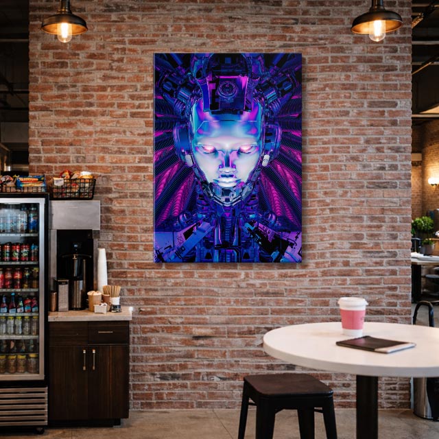 cuadro canvas experiencia sci fi visión hiperreal vertical