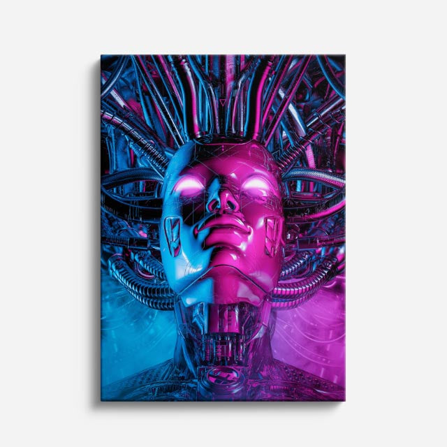 cuadro canvas experiencia sci fi máscara futurista vertical