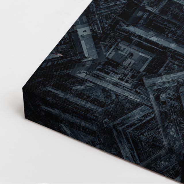 cuadro canvas experiencia sci fi estructura mecánica vertical