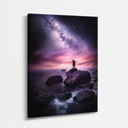 cuadro canvas experiencia sci fi horizonte cósmico vertical