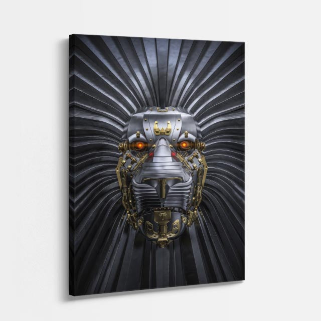 cuadro canvas experiencia sci fi deidad tecnológica vertical