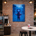 cuadro canvas experiencia sci fi identidad virtual vertical