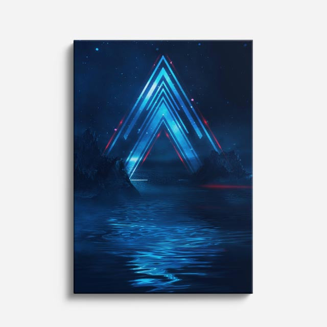 cuadro canvas experiencia sci fi portal vectorial vertical
