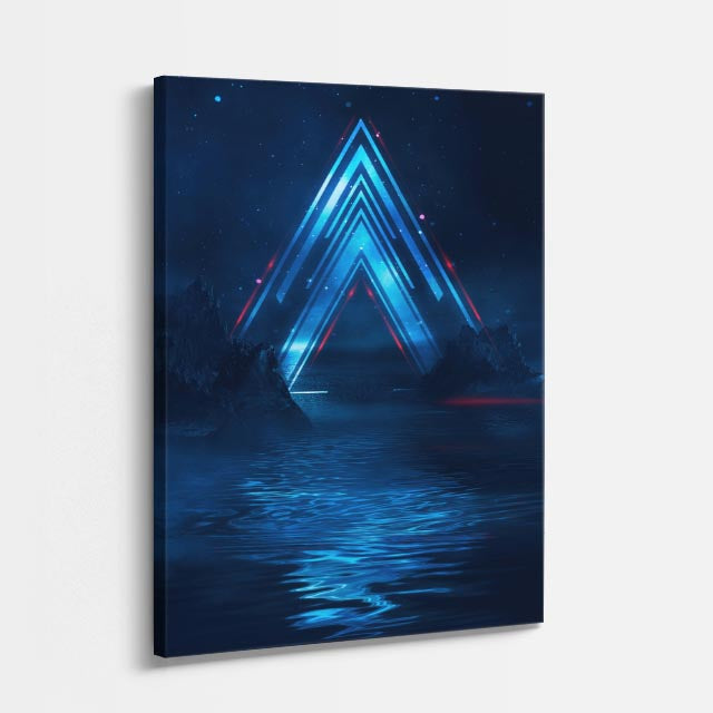 cuadro canvas experiencia sci fi portal vectorial vertical