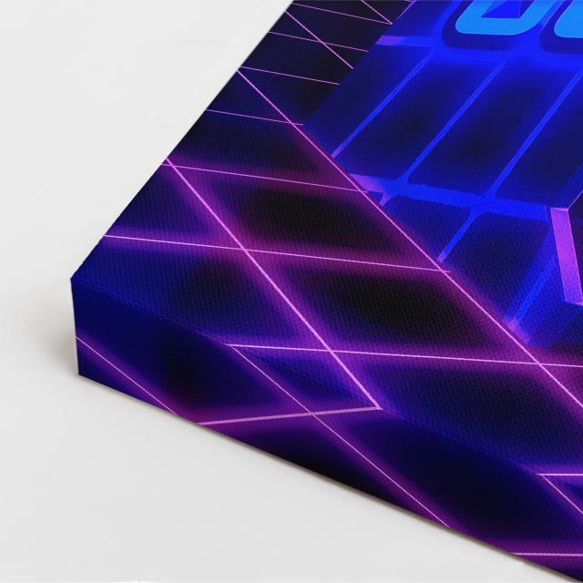 cuadro canvas experiencia sci fi neón retro vertical