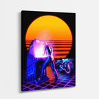 cuadro canvas experiencia sci fi neón retro vertical