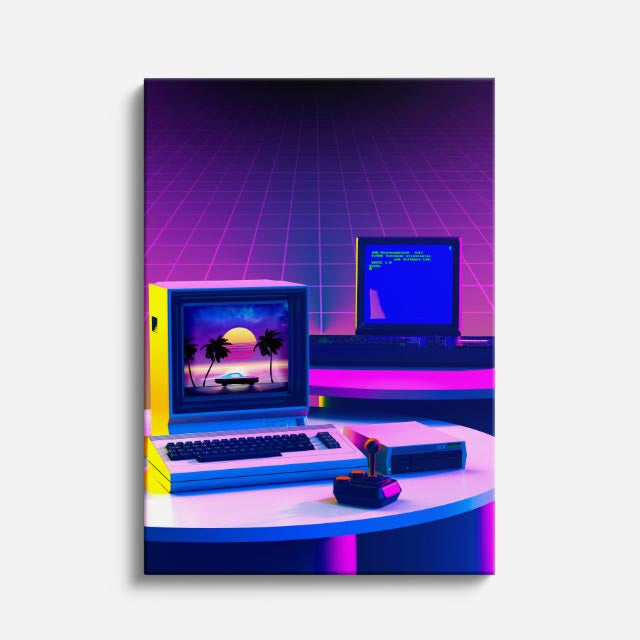 cuadro canvas experiencia sci fi setup futurista vertical