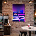 cuadro canvas experiencia sci fi setup futurista vertical