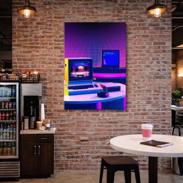 cuadro canvas experiencia sci fi setup futurista vertical