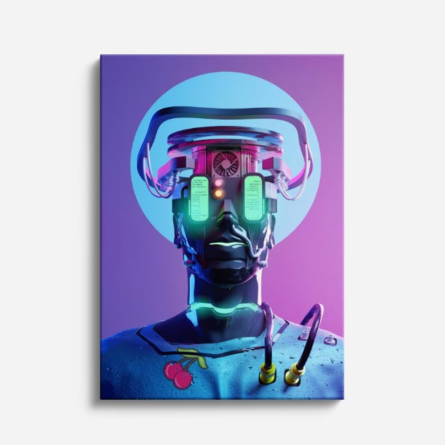 cuadro canvas experiencia sci fi realidad sintética vertical